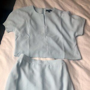 J.Crew Powder Blue Key-Hole Blouse